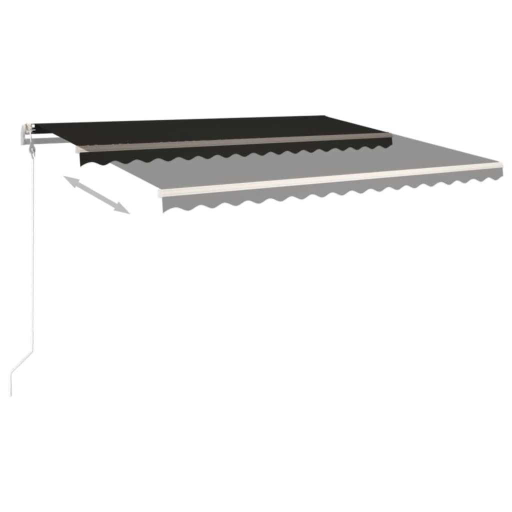 Automatic retractable awning, anthracite, 400x350cm