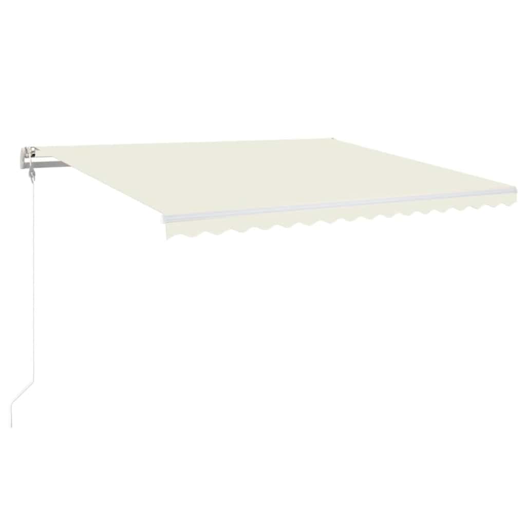 Automātiskā markīze ar LED/vēja sensoru, krēmkrāsas, 400x350cm
