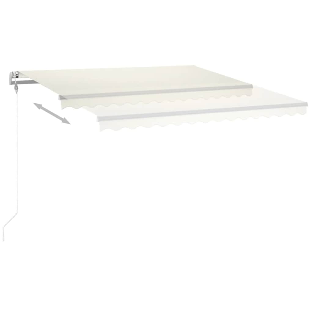 Automātiskā markīze ar LED/vēja sensoru, krēmkrāsas, 400x350cm