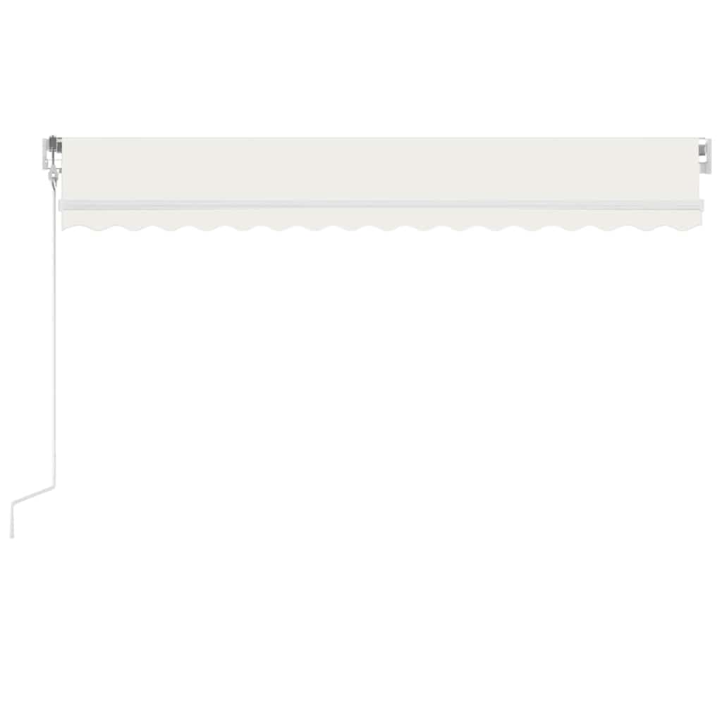 Automātiskā markīze ar LED/vēja sensoru, krēmkrāsas, 400x350cm