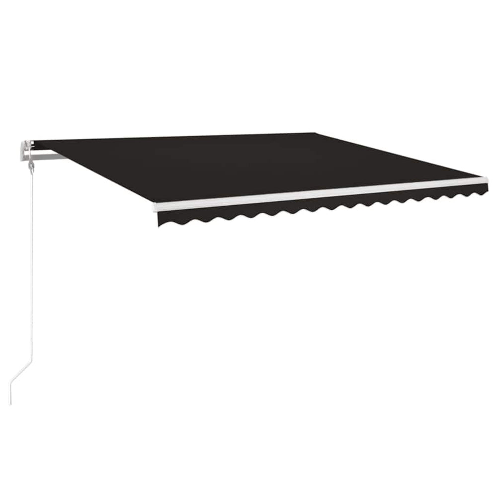 Automated awning with LED/wind sensor, anthracite, 400x350cm