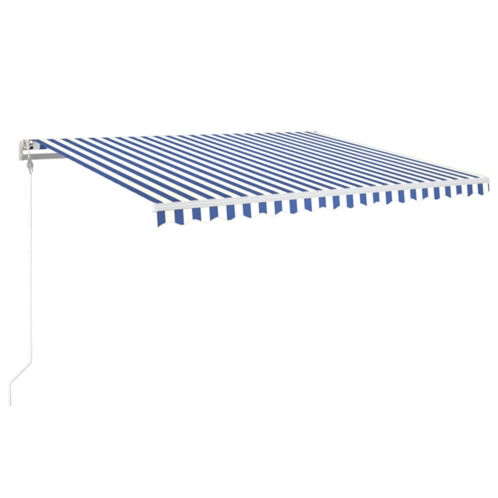 Automatinė ištraukiama markizė, mėlyna ir balta, 450x350cm