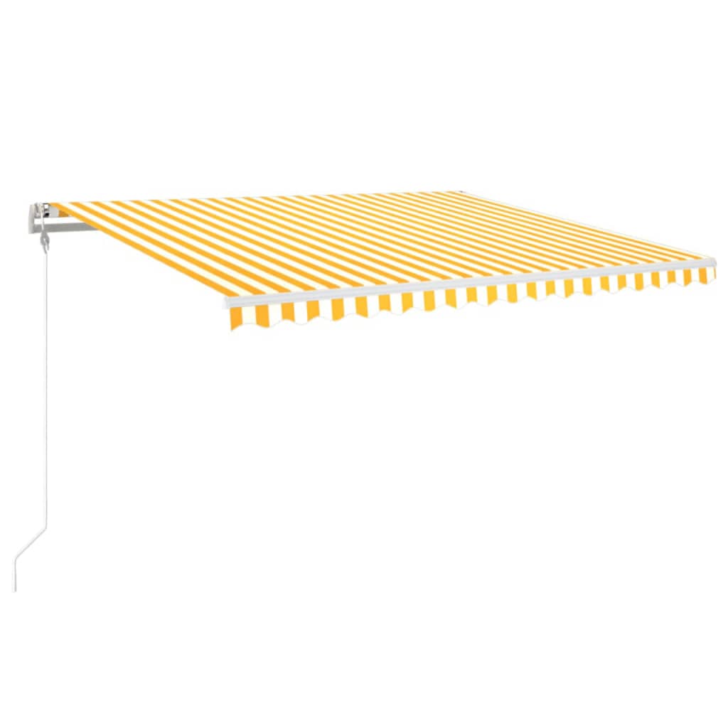 Automatinė ištraukiama markizė, geltona ir balta, 450x350cm