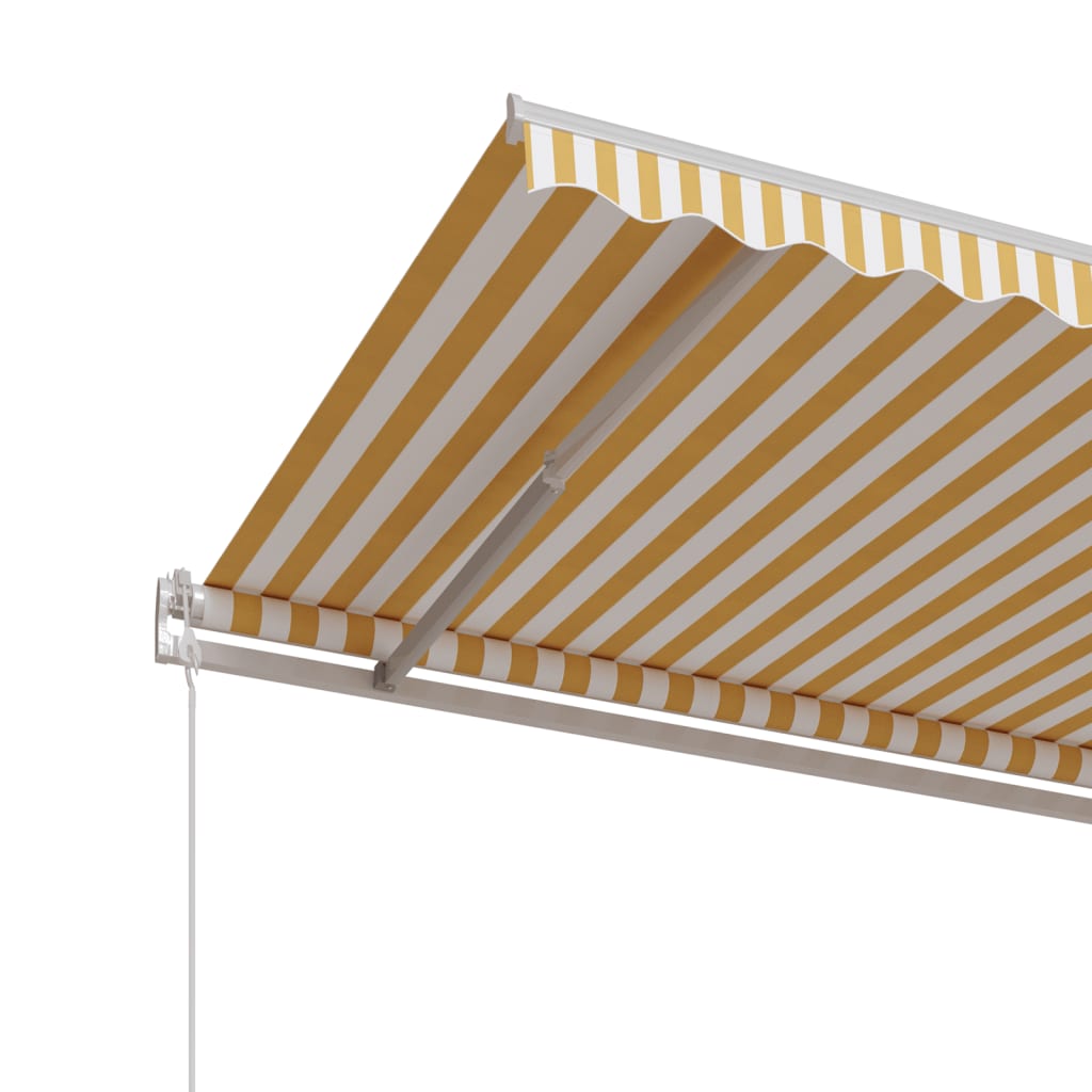 Automatinė ištraukiama markizė, geltona ir balta, 450x350cm