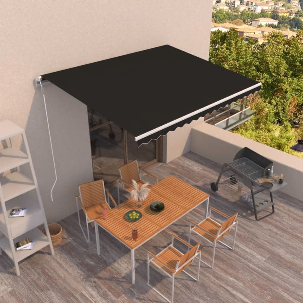 Automatic retractable awning, anthracite color, 450x350cm