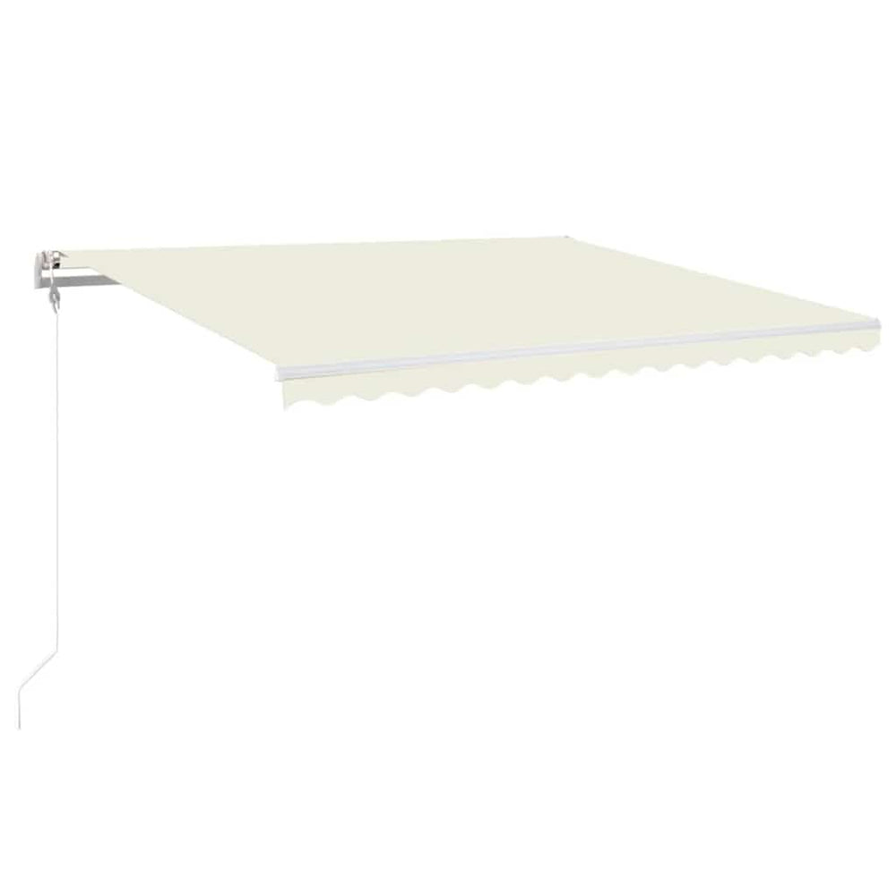 Automatinė markizė su LED/vėjo jutikliu, kreminė, 450x350cm