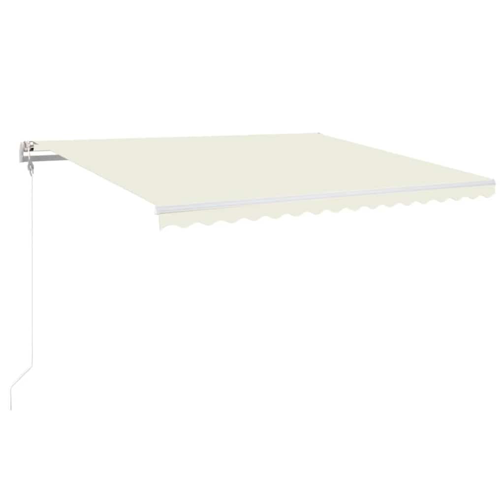 Automatinė markizė su LED/vėjo jutikliu, kreminė, 450x350cm