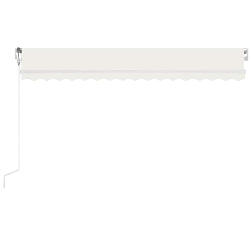 Automatinė markizė su LED/vėjo jutikliu, kreminė, 450x350cm