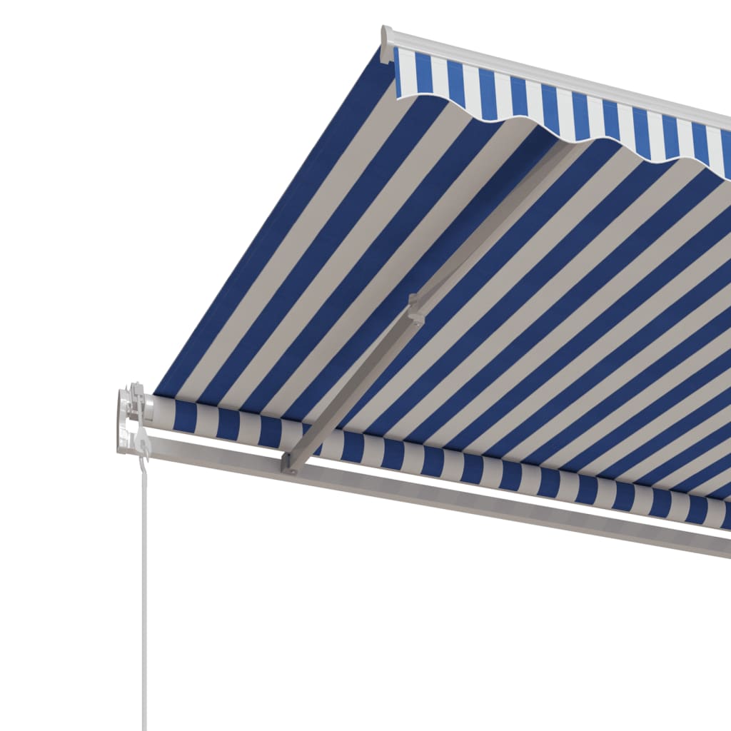 Automatinė ištraukiama markizė, mėlyna/balta, 500x350cm