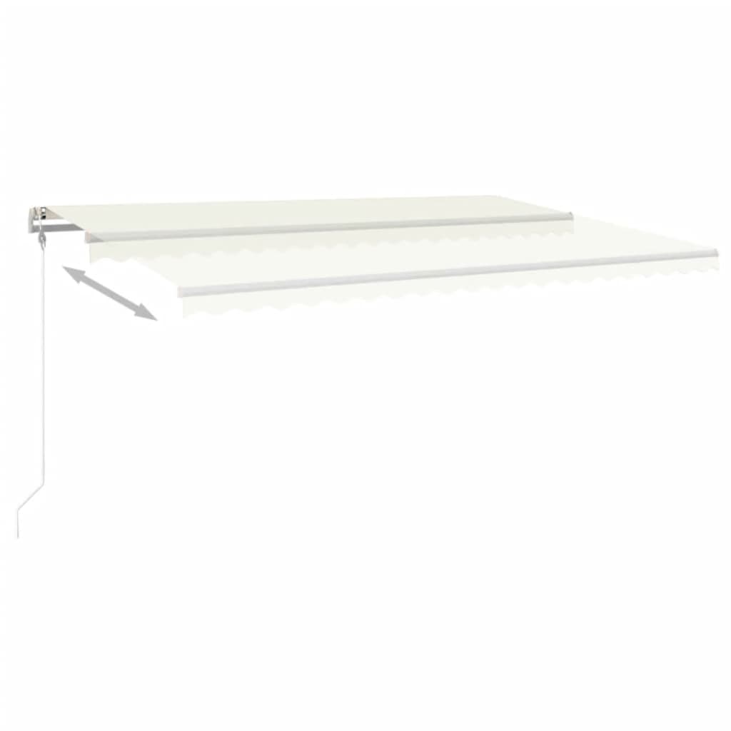 Retractable awning, cream, 500x350cm
