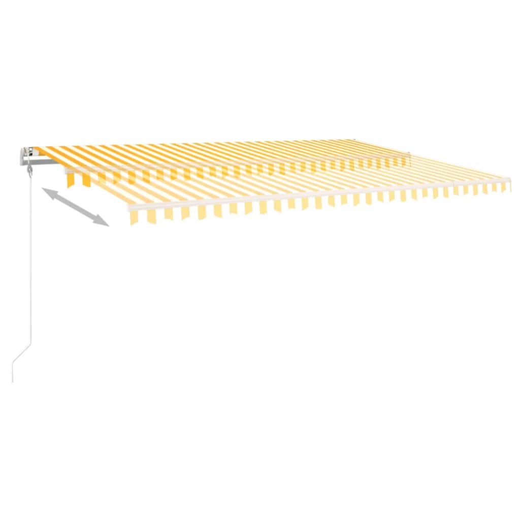 Automatinė ištraukiama markizė, geltona ir balta, 500x350cm