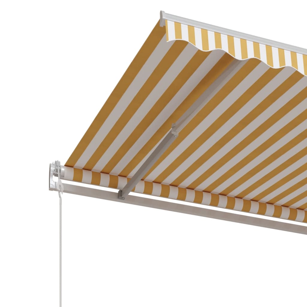 Automatinė ištraukiama markizė, geltona ir balta, 500x350cm