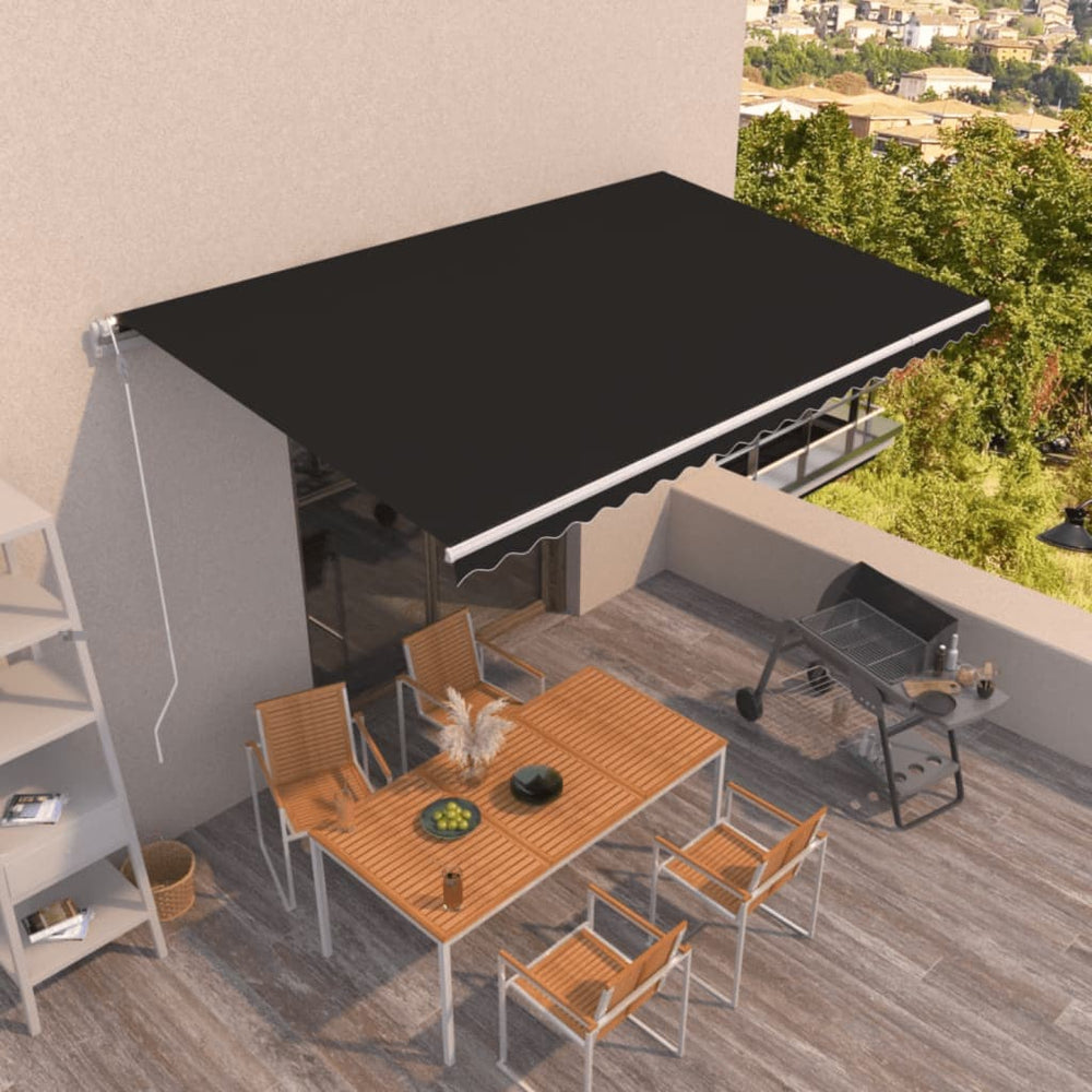Retractable awning, anthracite, 500x350cm