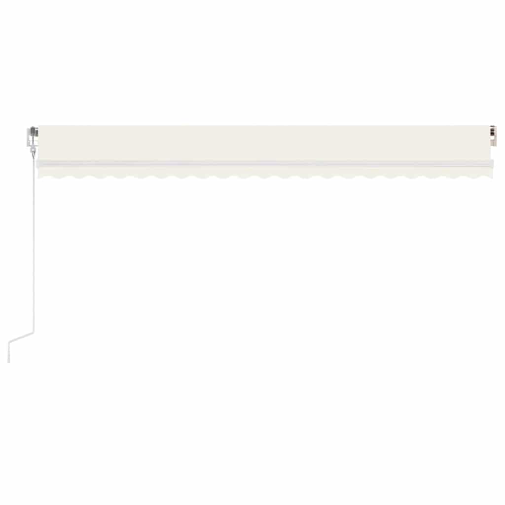 Automatinė markizė su LED/vėjo jutikliu, kreminė, 500x350cm