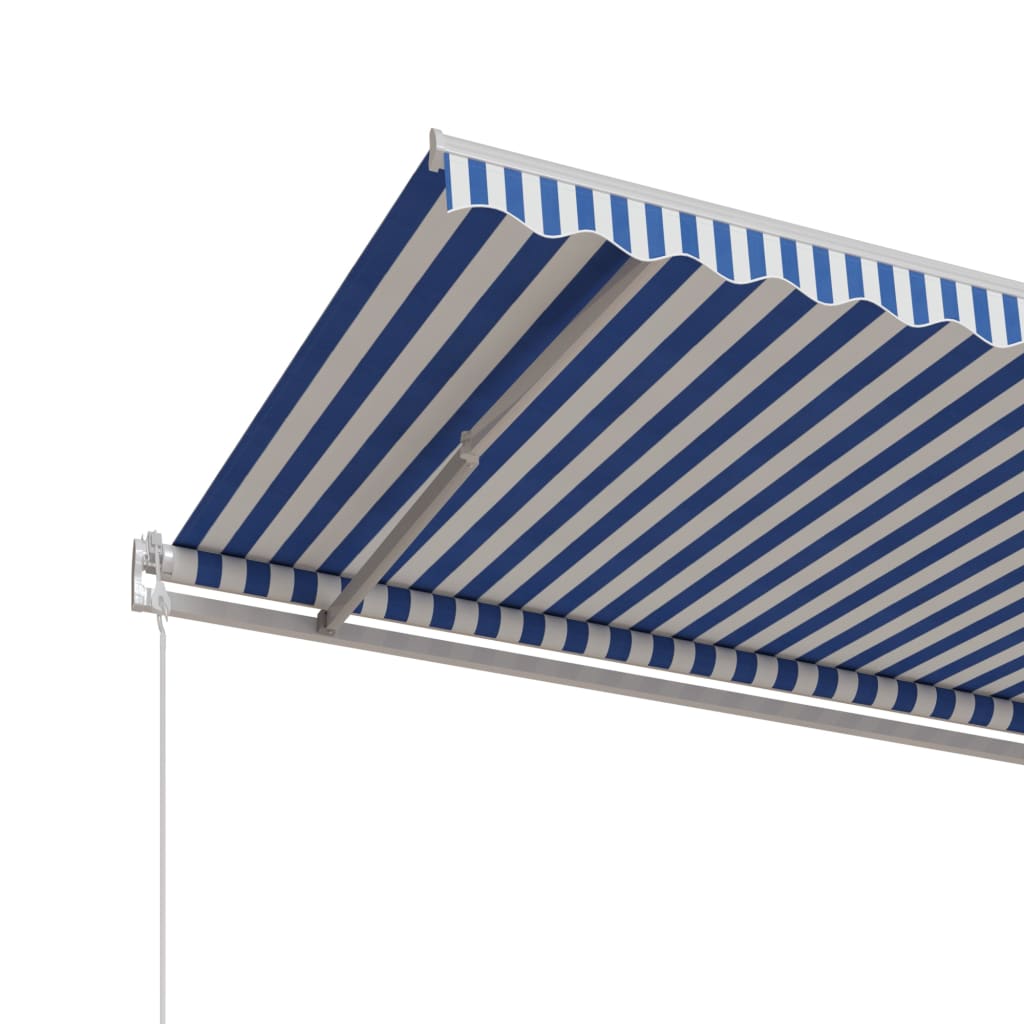Automatinė ištraukiama markizė, mėlyna/balta, 600x350cm