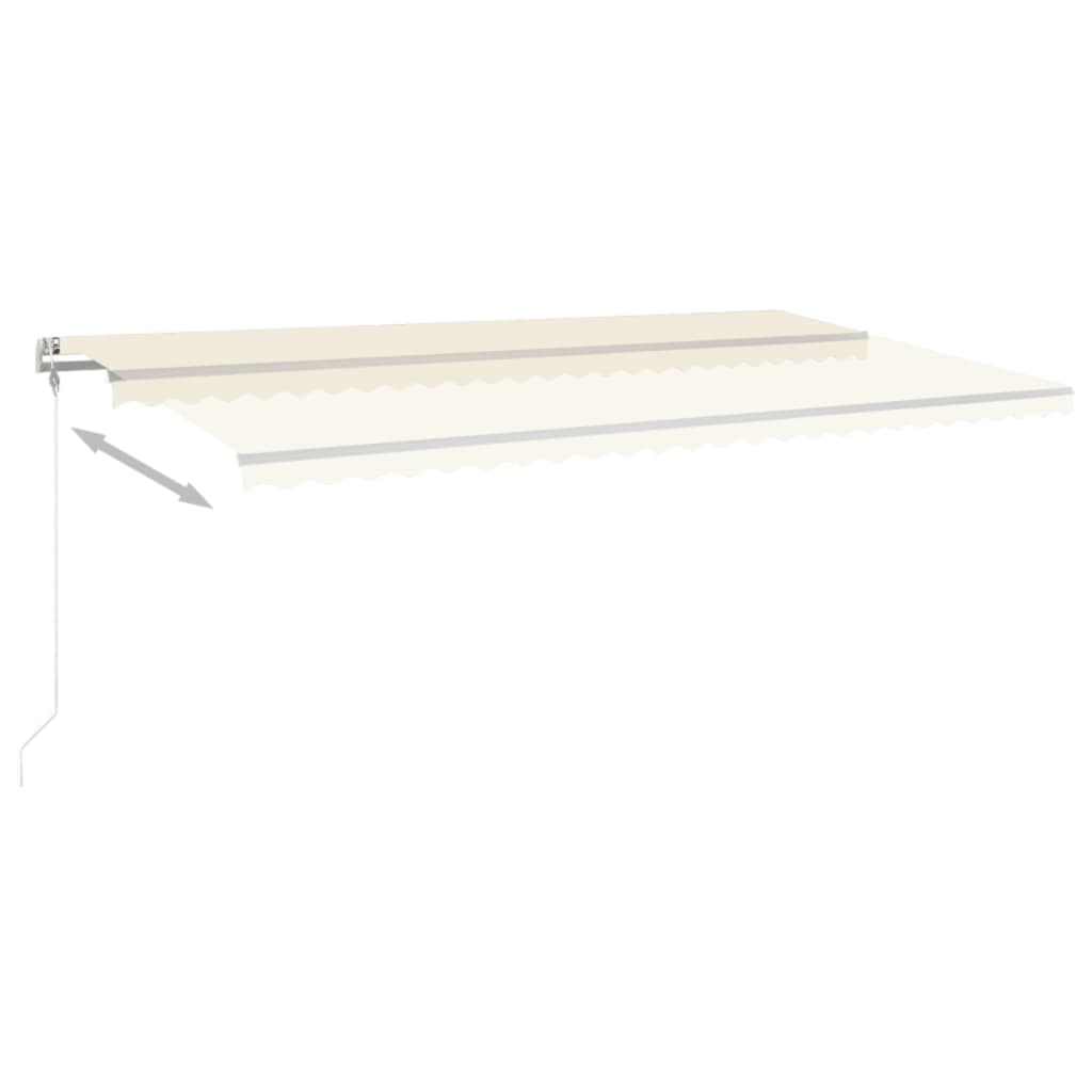 Automatic awning with LED/wind sensor, cream, 600x350cm