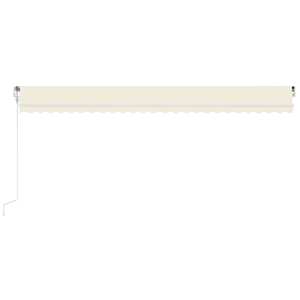 Automatic awning with LED/wind sensor, cream, 600x350cm