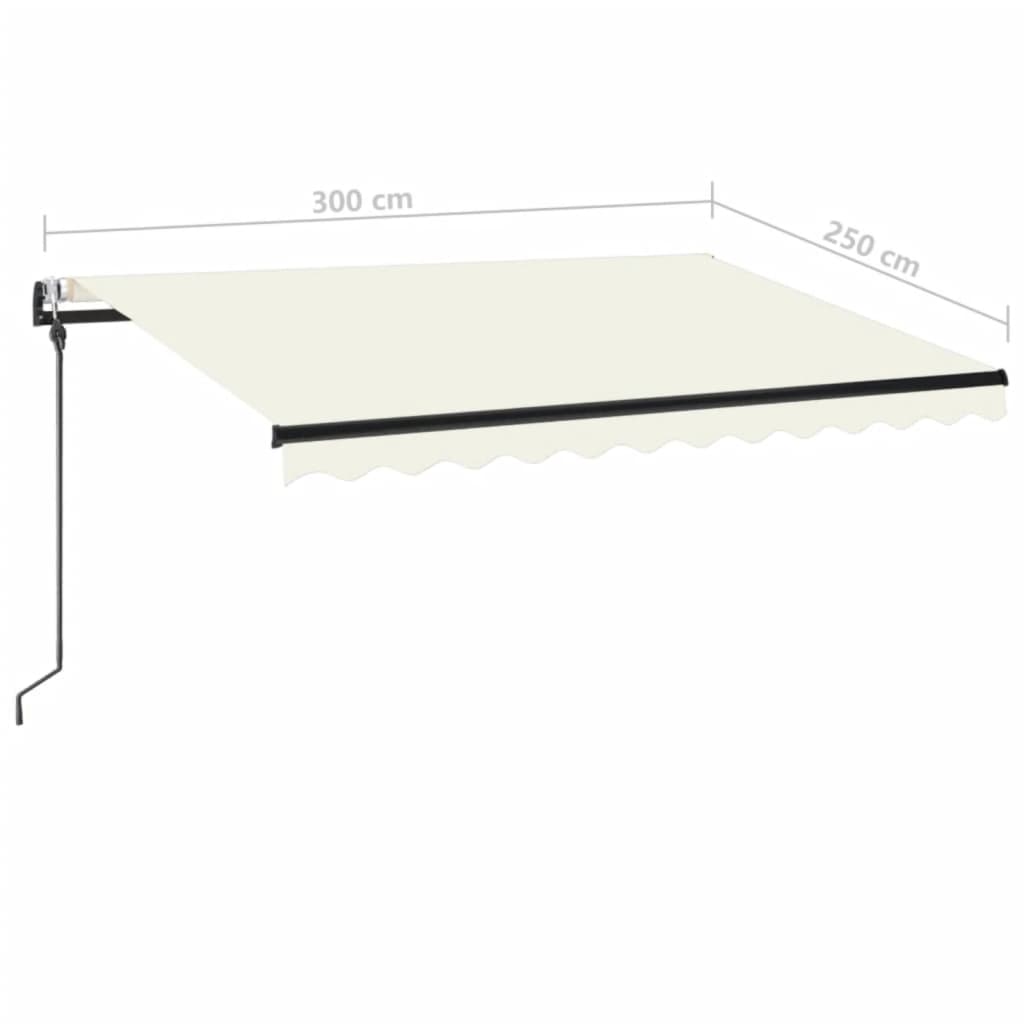 Automatinė ištraukiama markizė, 300x250 cm, kreminės spalvos