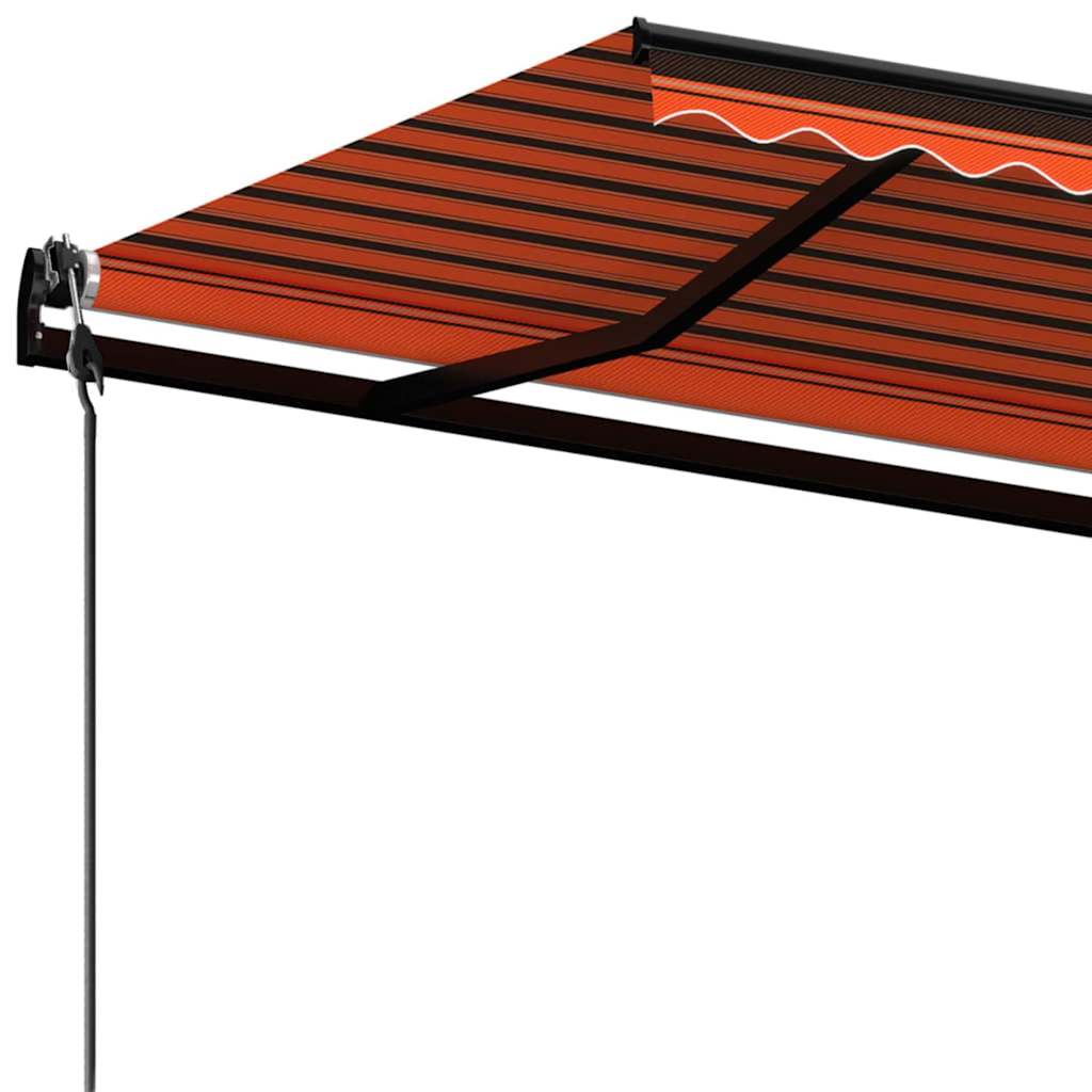 Automatinė ištraukiama markizė, 300x250 cm, oranžinė ir ruda