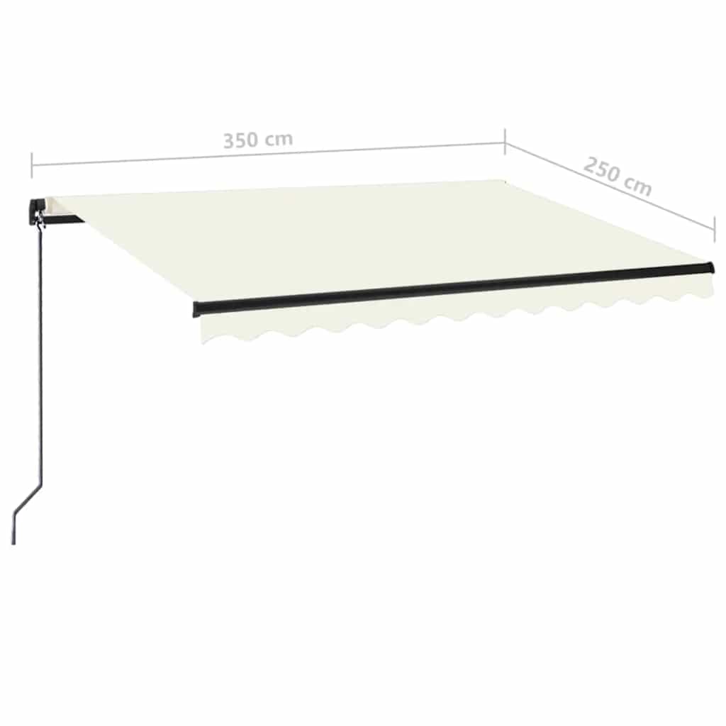 Rankiniu būdu ištraukiama markizė, kreminės spalvos, 350x250cm