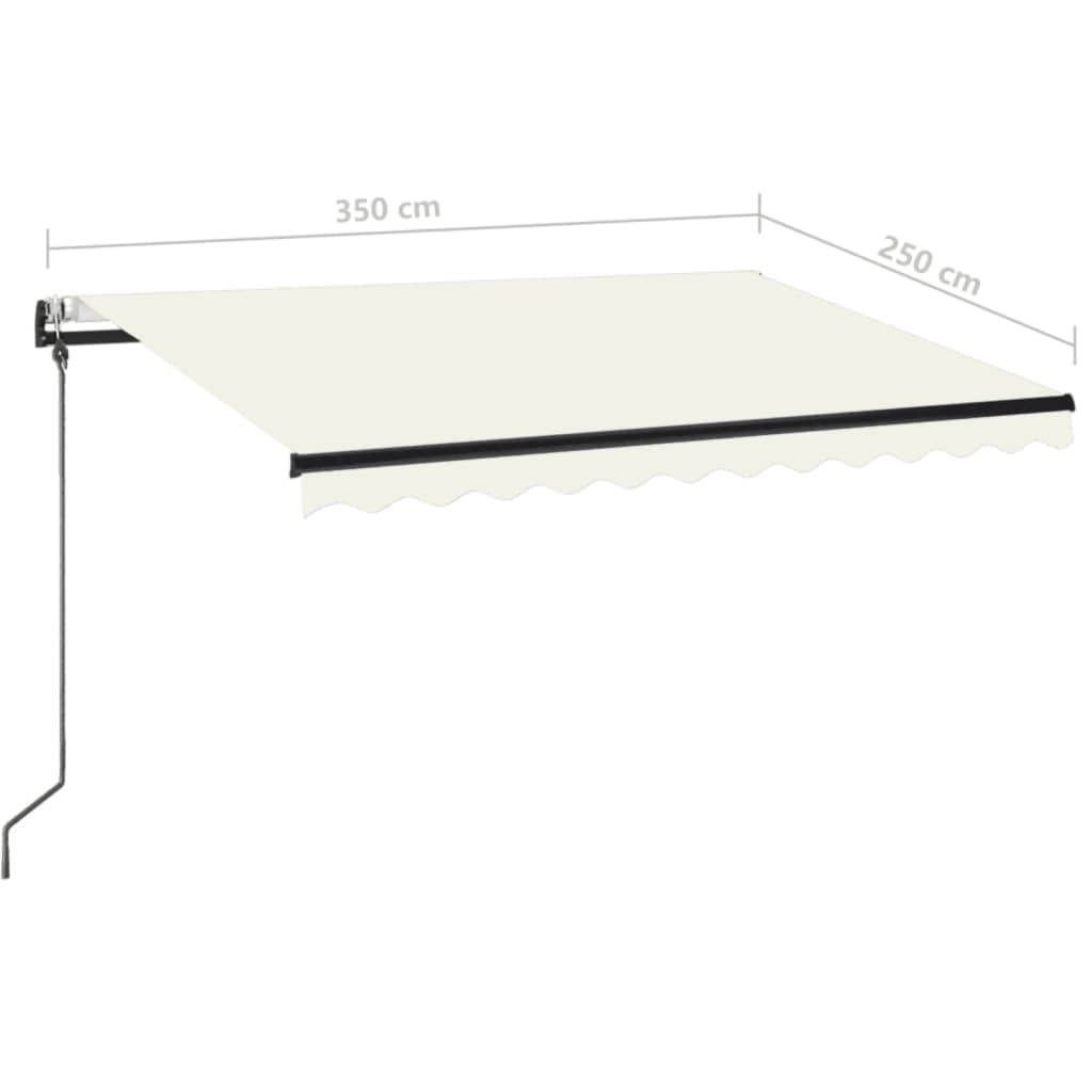Automatinė ištraukiama markizė, kreminės spalvos, 350x250cm