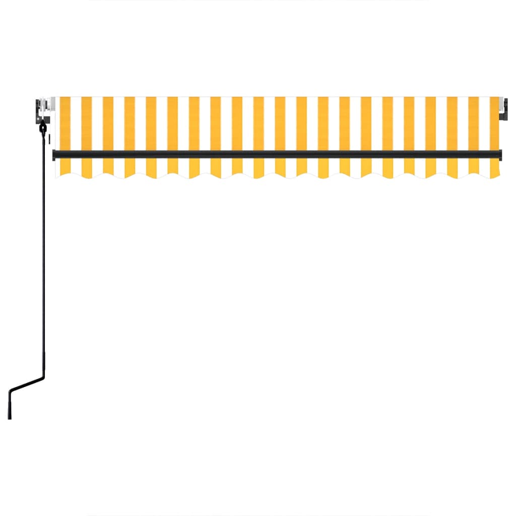 Automatinė ištraukiama markizė, geltona/balta, 350x250cm