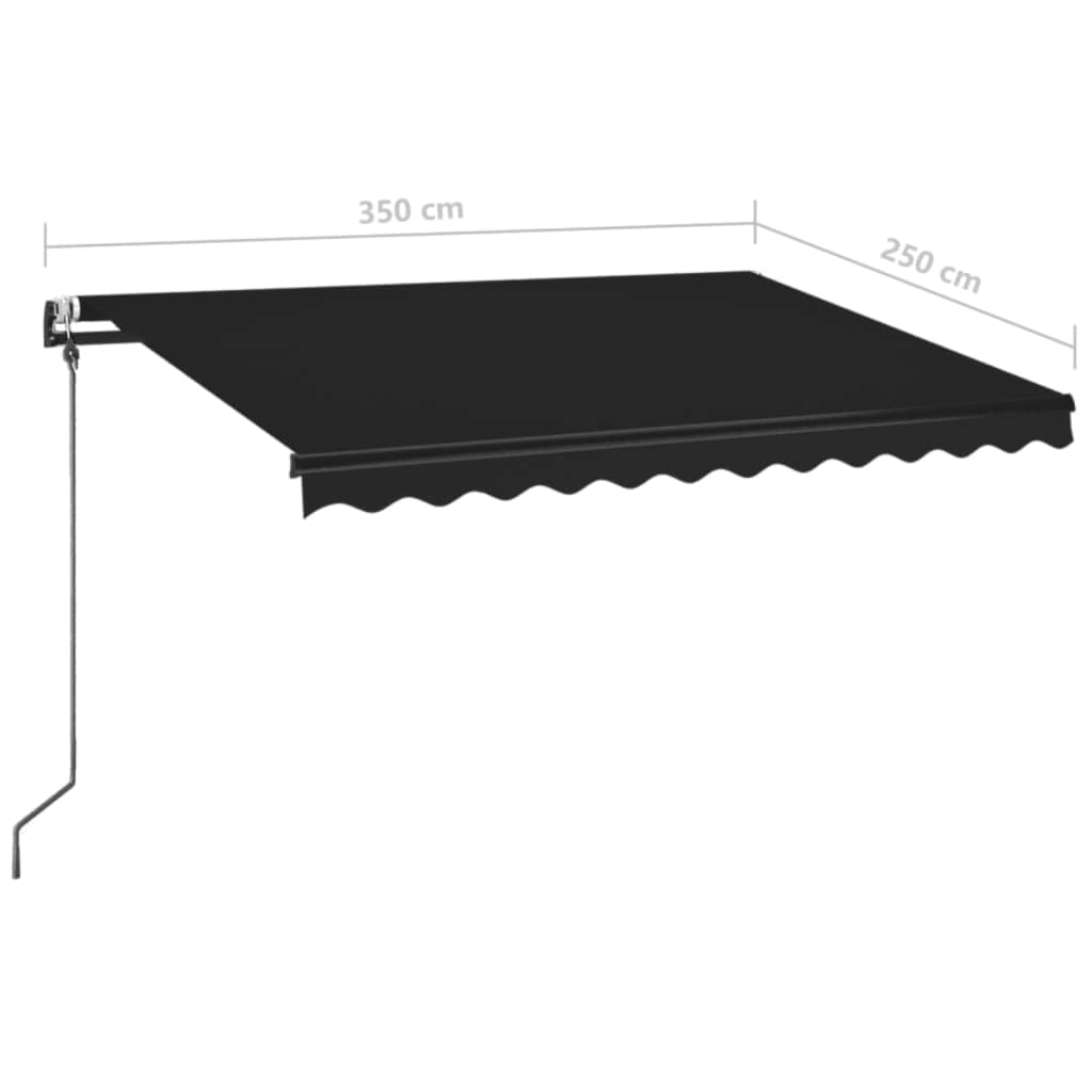 Automatinė ištraukiama markizė, 350x250 cm, antracito spalvos