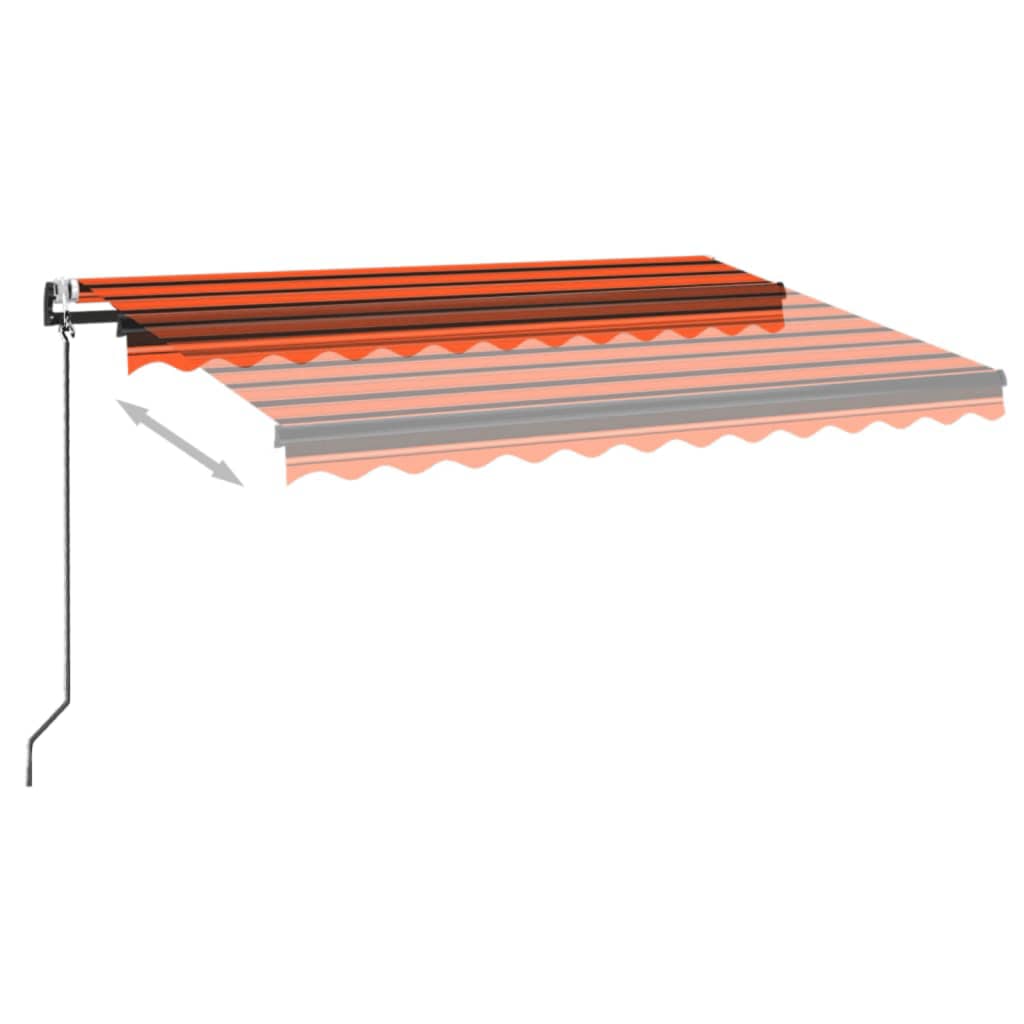 Automatinė ištraukiama markizė, 350x250 cm, oranžinė ir ruda