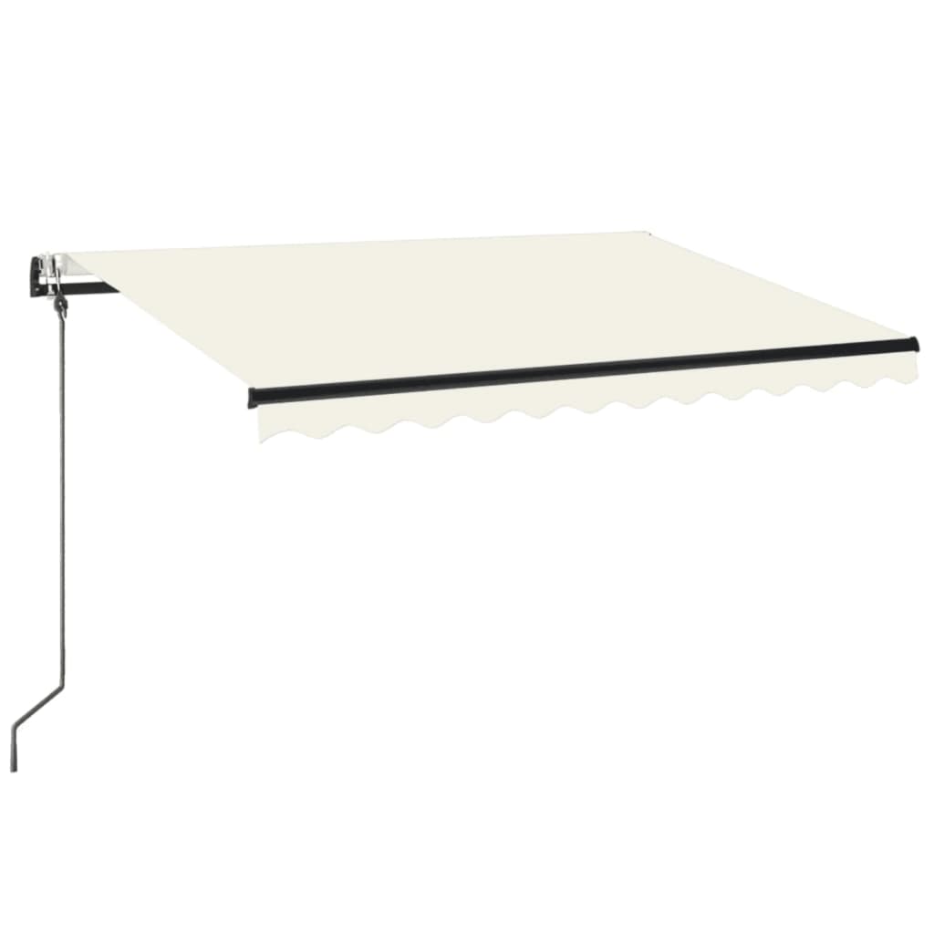 Automatinė markizė su LED/vėjo jutikliu, kreminė, 350x250cm