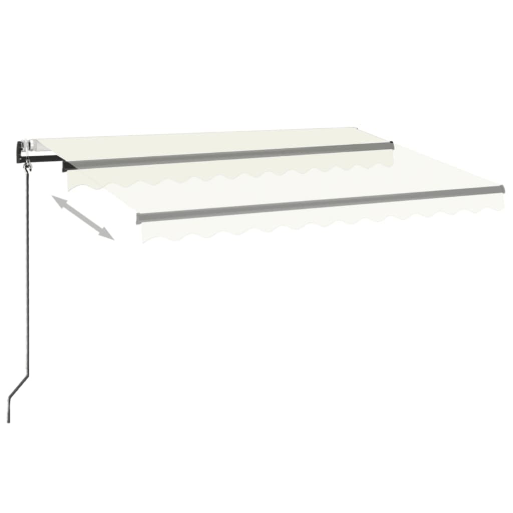 Automatinė markizė su LED/vėjo jutikliu, kreminė, 350x250cm