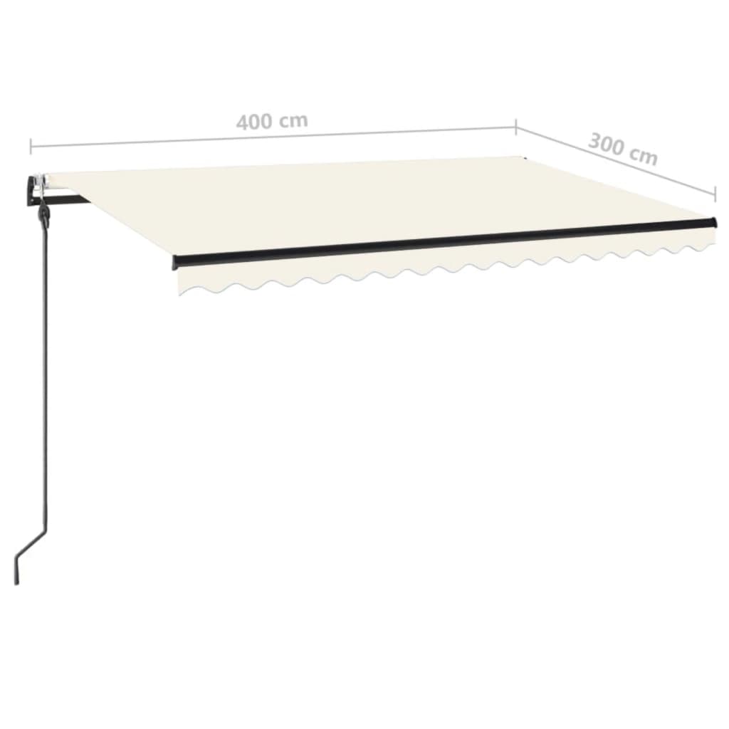 Automatinė ištraukiama markizė, 400x300 cm, kreminės spalvos