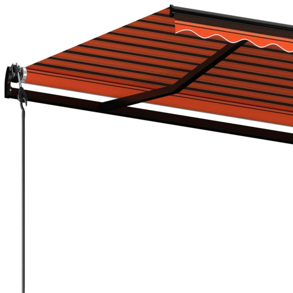 Automatinė ištraukiama markizė, 400x300 cm, oranžinė ir ruda