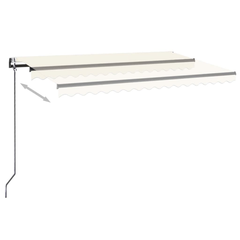 Automatinė markizė su LED/vėjo jutikliu, kreminė, 400x300cm