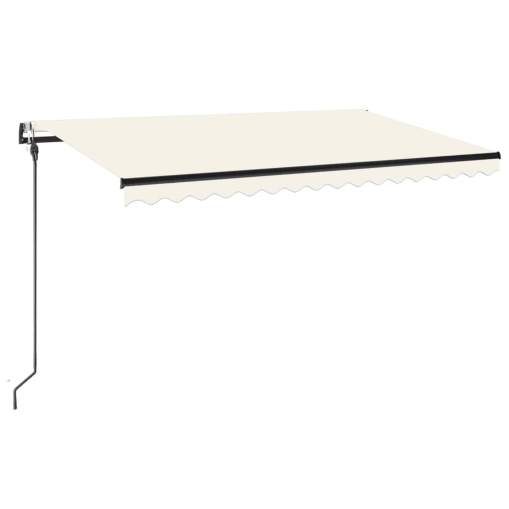 Automatinė markizė su LED/vėjo jutikliu, kreminė, 400x300cm