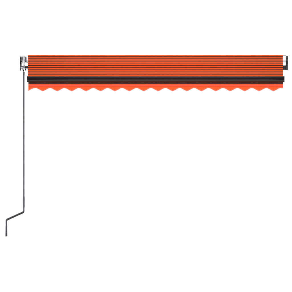 Automatinė ištraukiama markizė, 450x300 cm, oranžinė ir ruda
