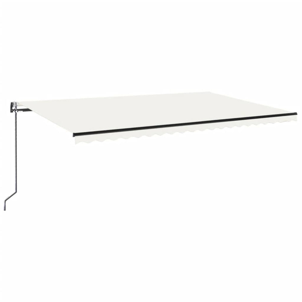 Automatic awning with LED/wind sensor, cream, 500x300cm