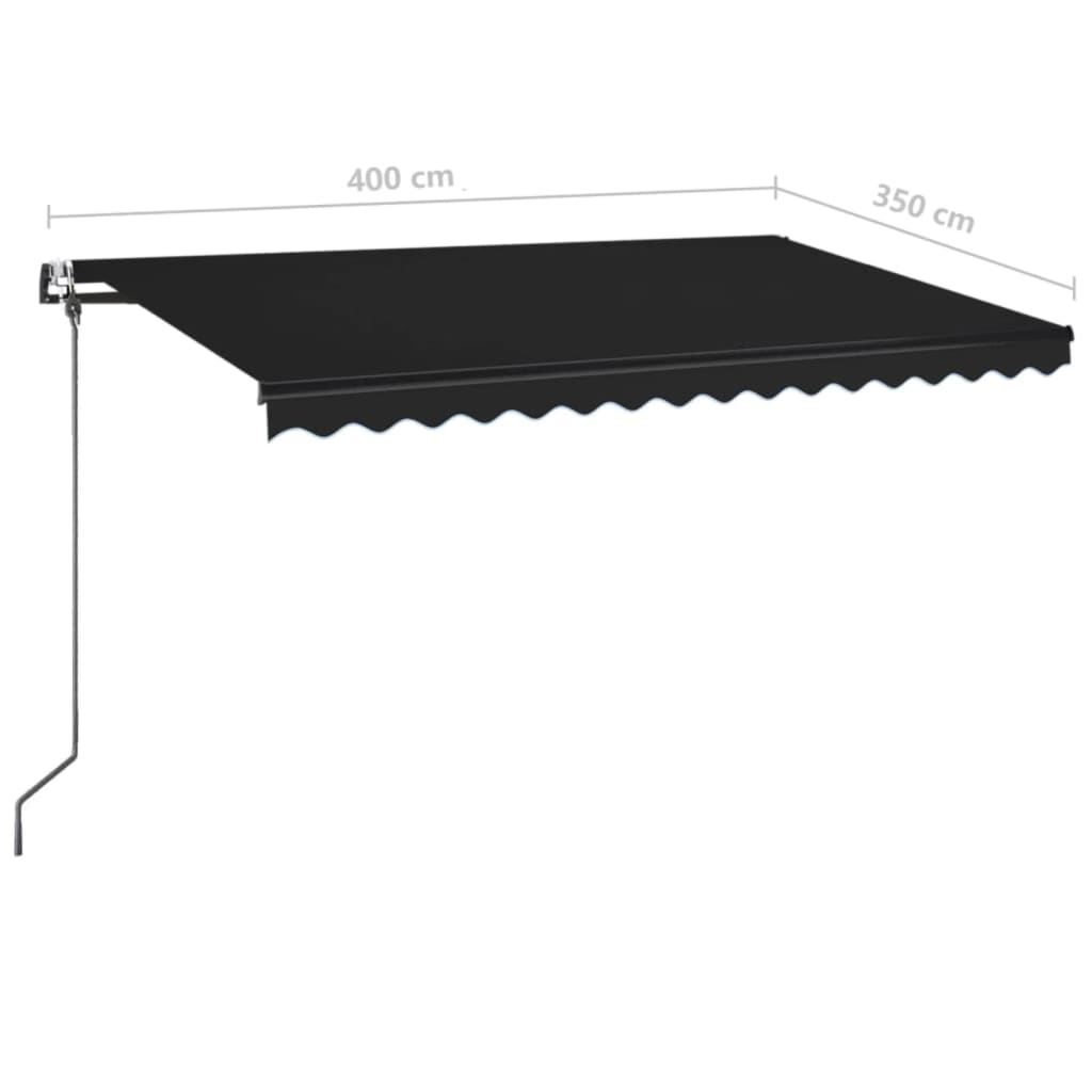 Automātiska izvelkama markīze, antracīta krāsā, 400x350cm