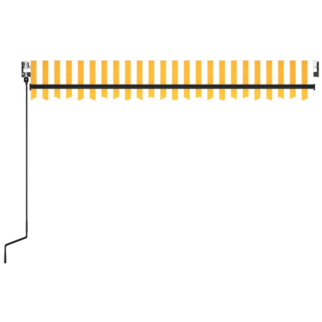 Automatinė ištraukiama markizė, geltona ir balta, 450x350cm