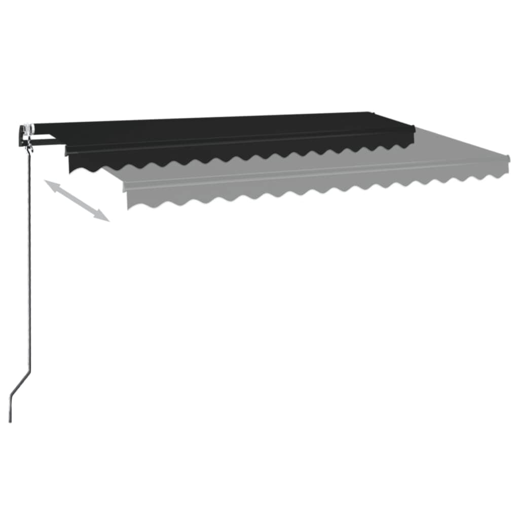 Automatic retractable awning, anthracite color, 450x350cm