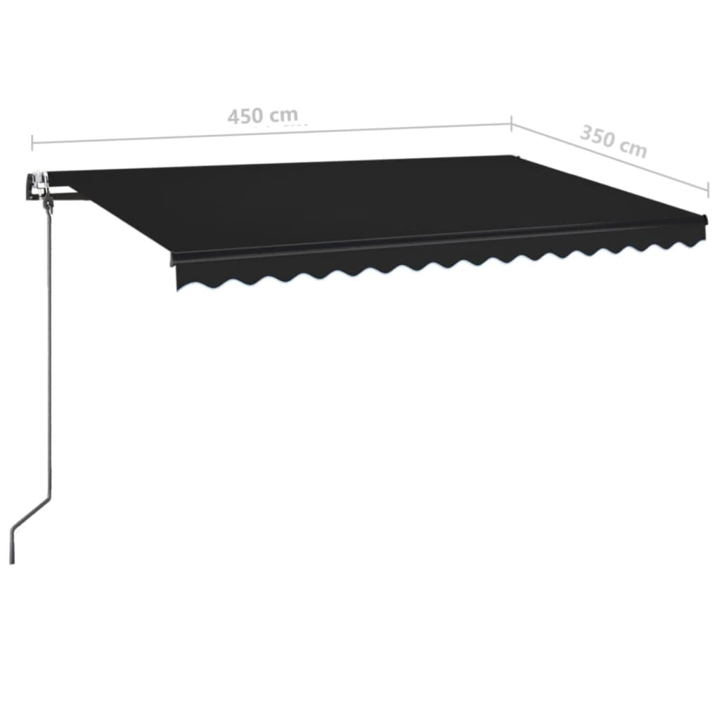 Automatic retractable awning, anthracite color, 450x350cm