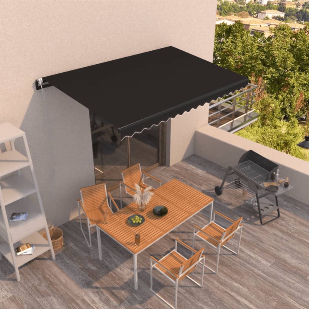 Automatic retractable awning, anthracite color, 450x350cm