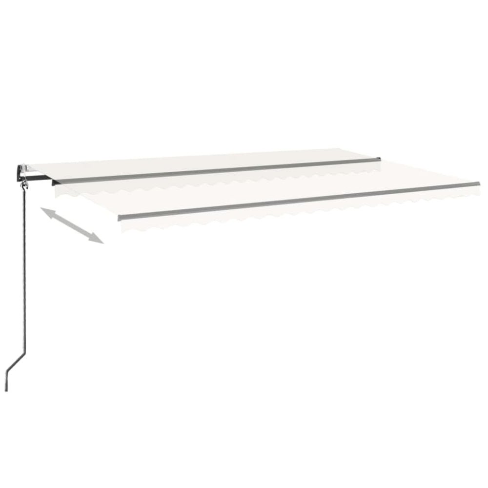 Retractable awning, cream, 500x350cm