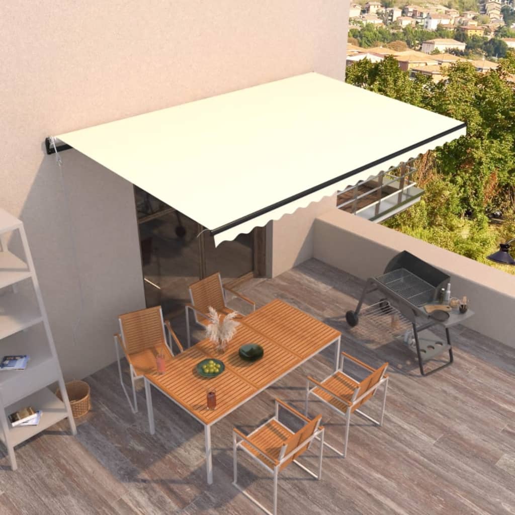 Retractable awning, cream, 500x350cm