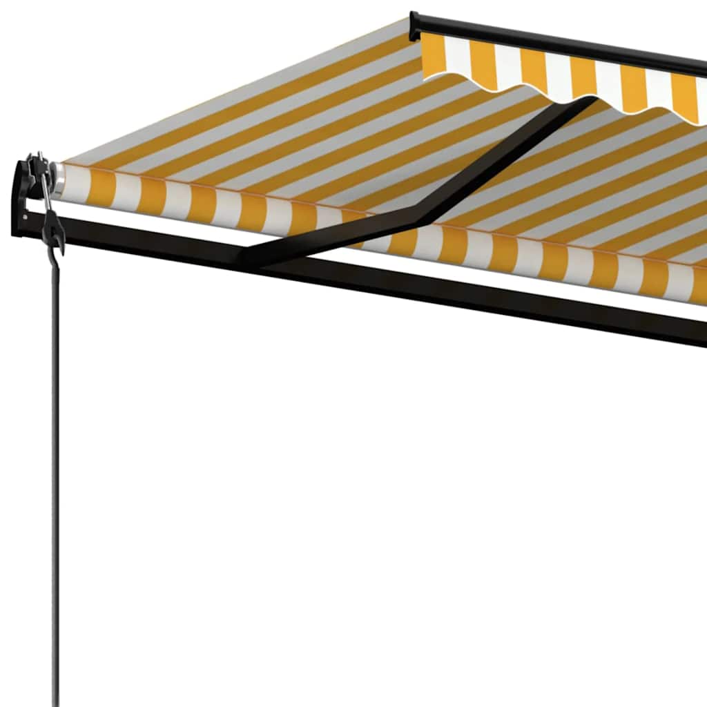 Automatinė ištraukiama markizė, geltona ir balta, 500x350cm