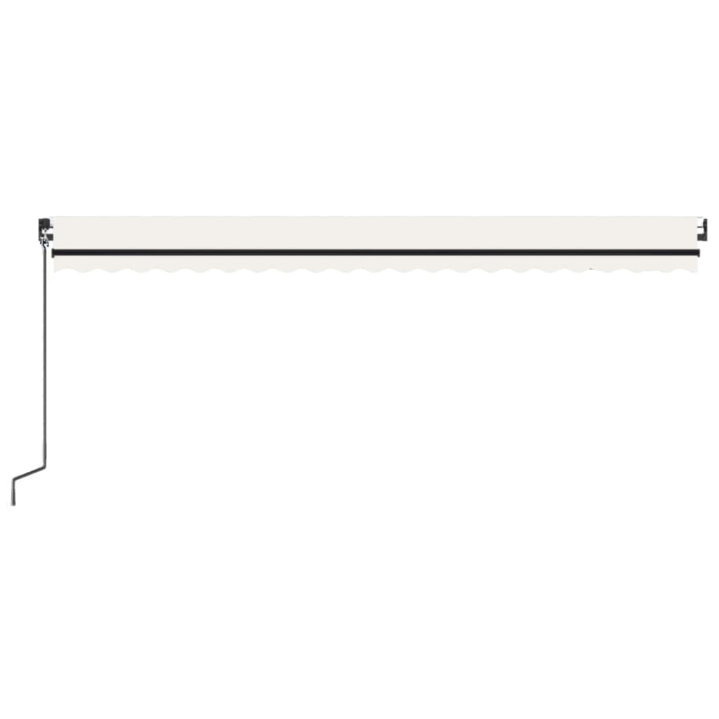 Automātiska markīze ar LED/vēja sensoru, krēmkrāsas, 500x350cm