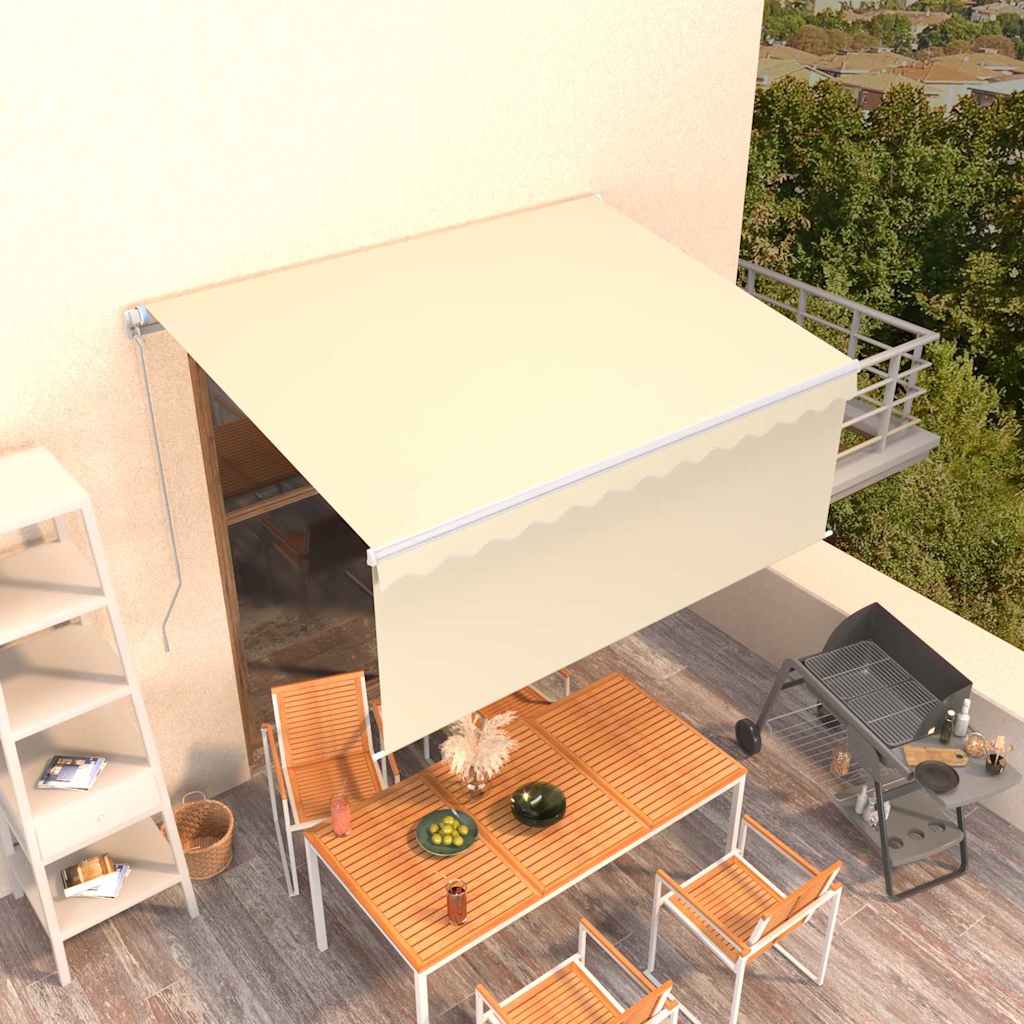 Rankiniu būdu ištraukiama markizė, kreminė ir balta, 3x2,5m