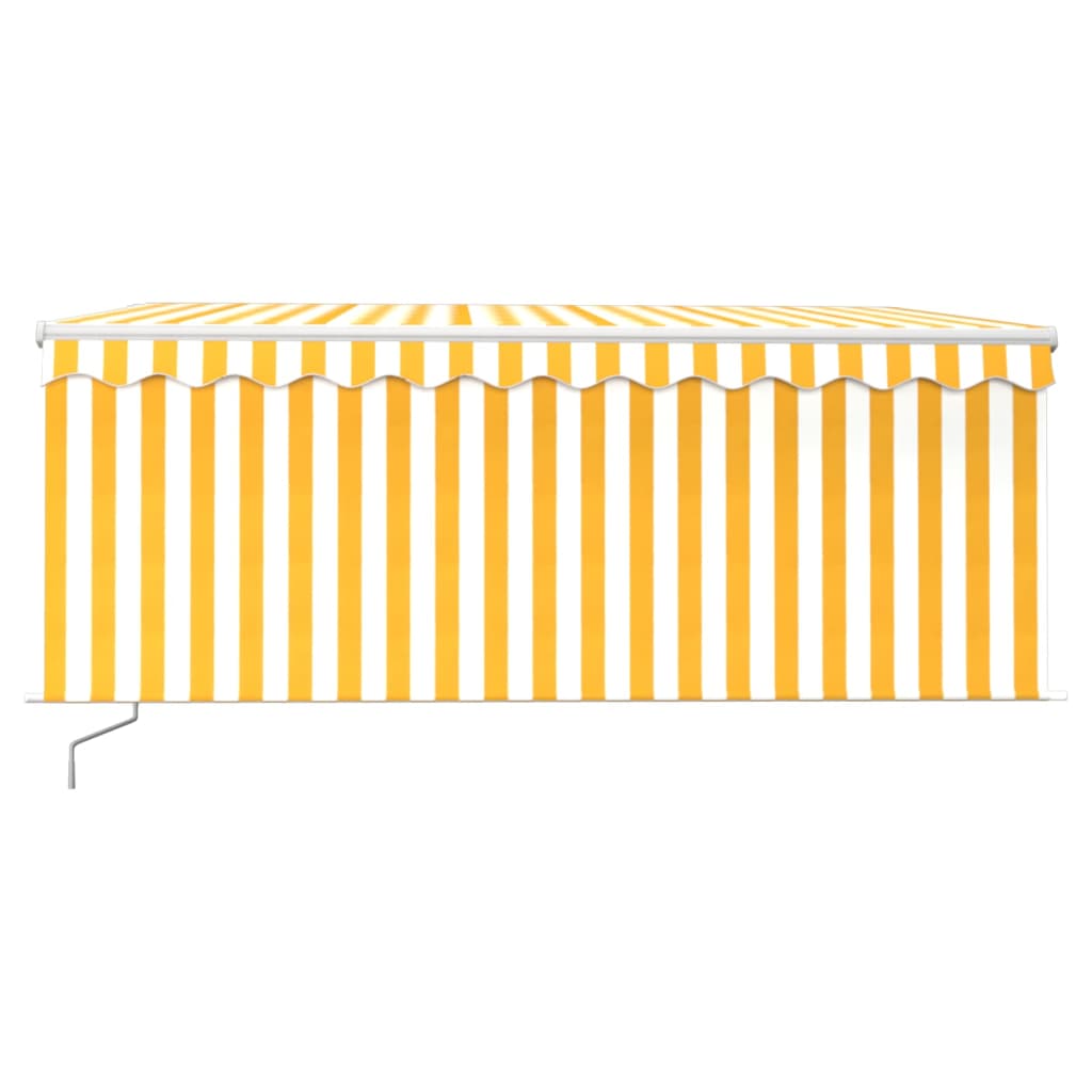 Manuāli izvelkama markīze, dzeltenbalta, 3x2,5 m