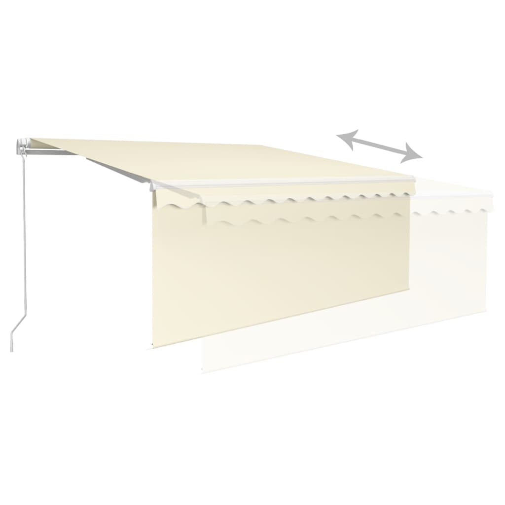 Rankiniu būdu ištraukiama markizė, kreminė ir balta, 3x2,5m