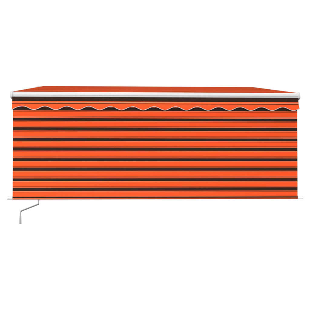 Rankiniu būdu ištraukiama markizė, oranžinė ir ruda, 3x2,5m