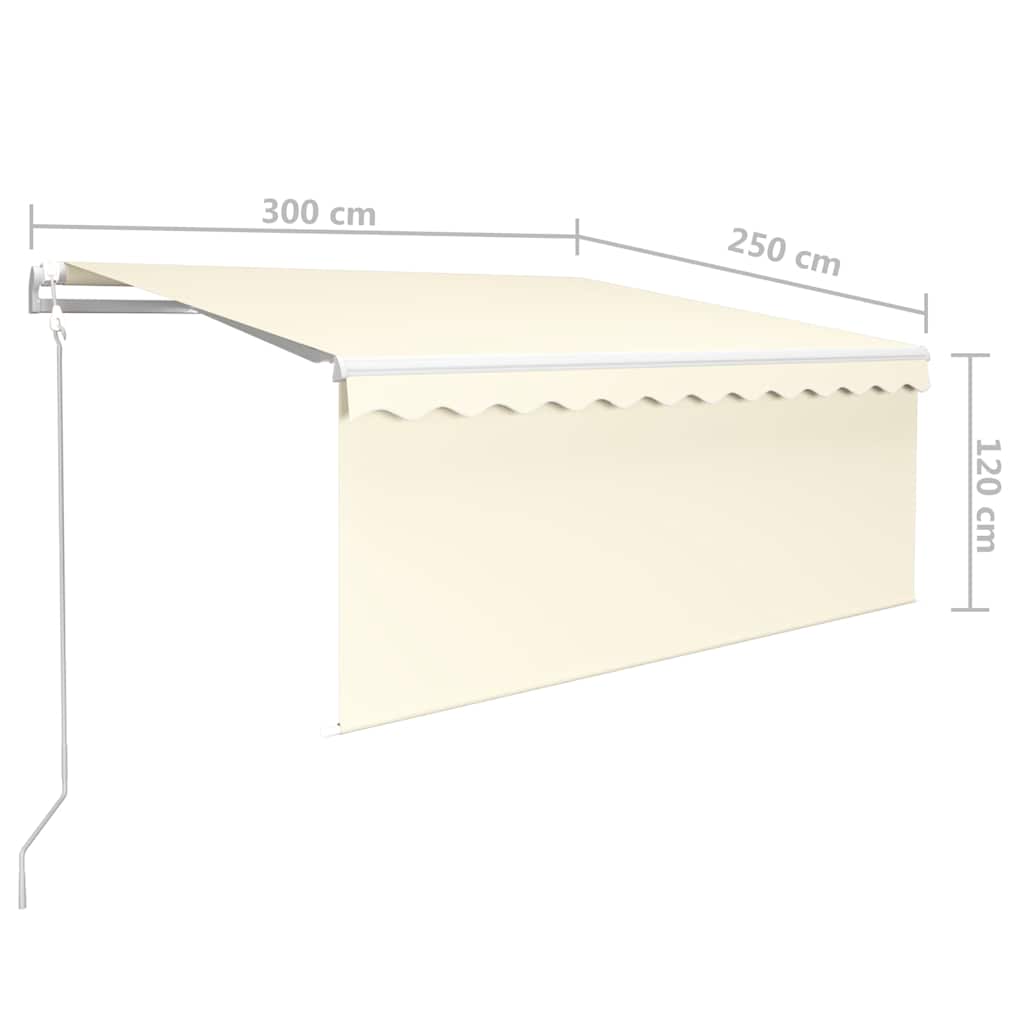 Automatiniu būdu ištraukiama markizė, kreminė, 3x2,5m